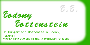 bodony bottenstein business card
